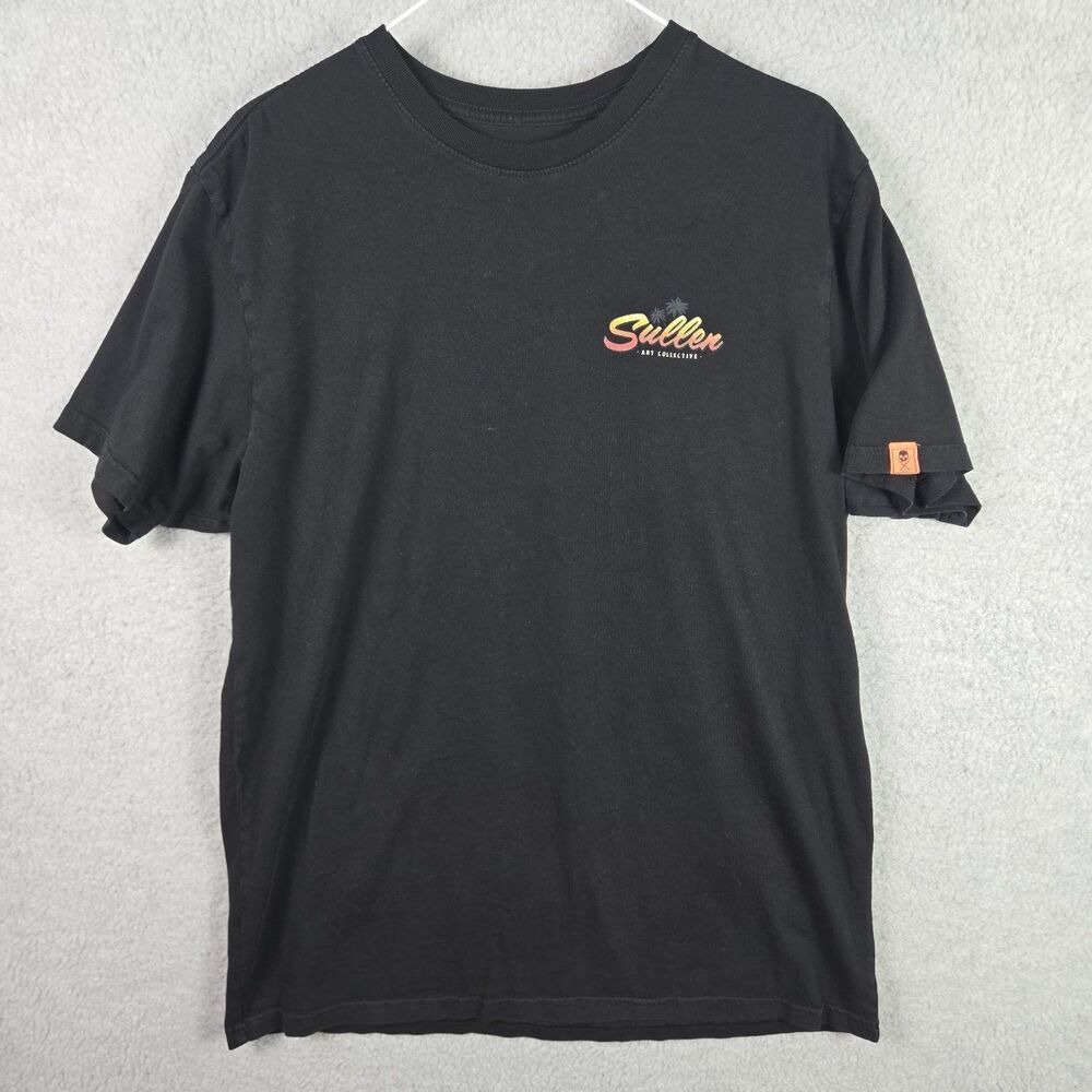 Sullen Art Collective Shirt Mens Large Black Skull Day In Paradise Tattoo Tee